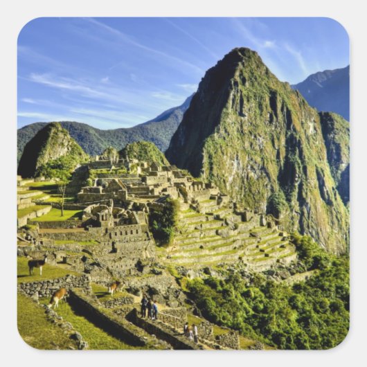 Ancient Machu Picchu, laatste toevluchtsoord van d Vierkante Sticker (Voorkant)