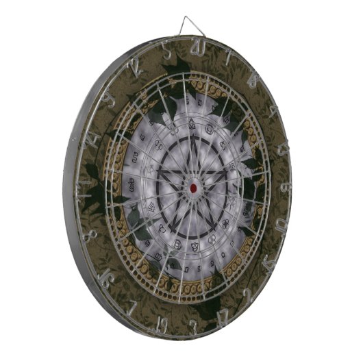 Ancient Magic Pagan Pentacle Dartboard Dartbord (Voorkant Links)