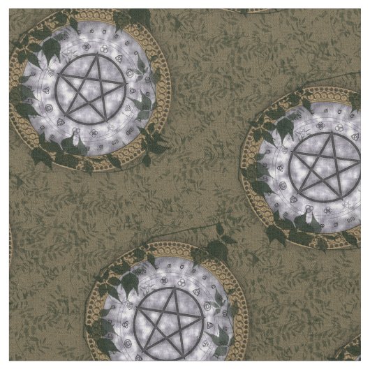 Ancient Magick Pagan Pentacle Altar Cloth Stof (Close Up)