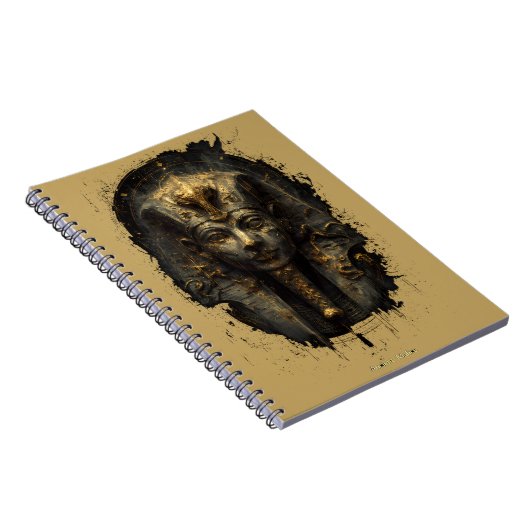 Ancient Malice Egyptian Pharaoh Black Notitieboek (Rechterzijde)