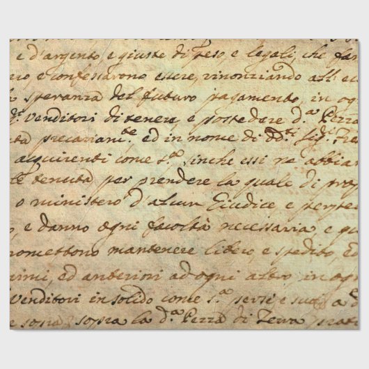 Ancient manuscript van de 1700 eeuw, met inkt gesc cadeaupapier (Vlak)