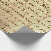 Ancient manuscript van de 1700 eeuw, met inkt gesc cadeaupapier (Hoek)