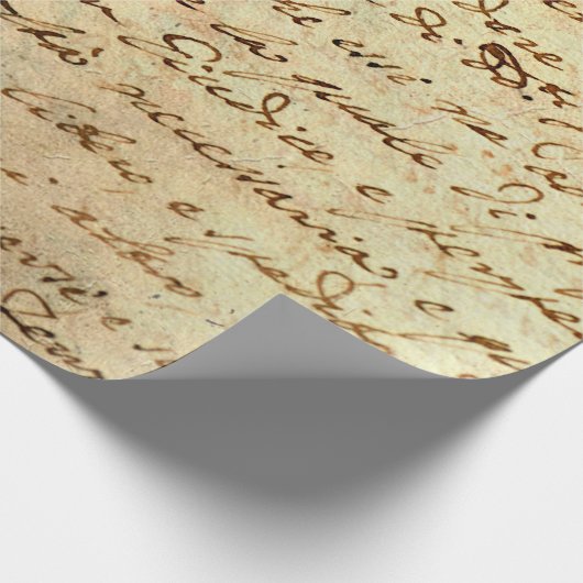 Ancient manuscript van de 1700 eeuw, met inkt gesc cadeaupapier (Hoek)