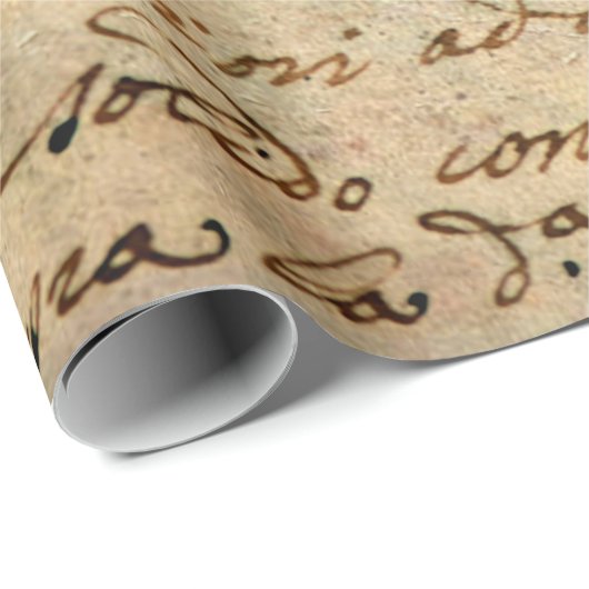 Ancient manuscript van de 1700 eeuw, met inkt gesc cadeaupapier (Rol Hoek)