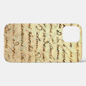 Ancient manuscript van de 1700 eeuw, met inkt gesc Case-Mate iPhone case (Achterkant (horizontaal))