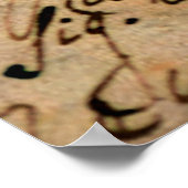 Ancient manuscript van de 1700 eeuw, met inkt gesc poster (Hoek)