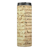 Ancient manuscript van de 1700 eeuw, met inkt gesc thermosbeker (Achterkant)