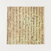 Ancient manuscript van de 1700 eeuw, met inkt gesc wandkleed (Voorkant (horizontaal))