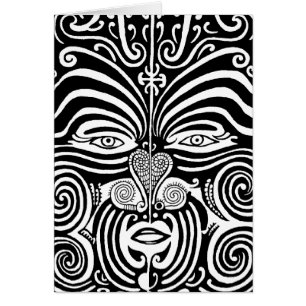 Ancient Maori Moko tribaal tattoo ontwerp.
