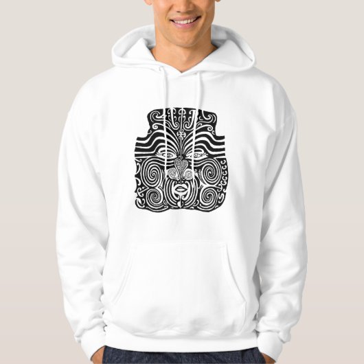 Ancient Maori Moko tribaal tattoo ontwerp. Hoodie (Voorkant)