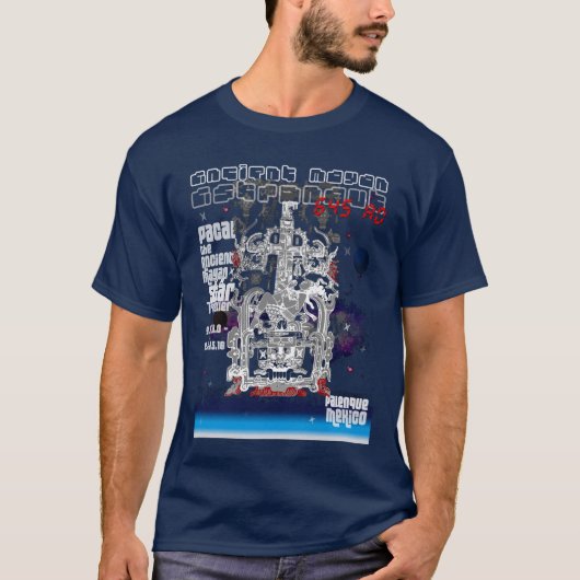 Ancient Mayan Astronaut Pacal T-shirt (Voorkant)