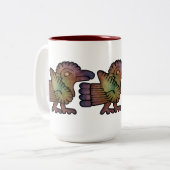 Ancient Mayan Birds Tweekleurige Koffiemok (Voorkant links)