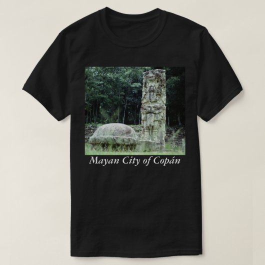 Ancient Mayan City Copan N. Western foto van Hondu T-shirt (Design voorkant)