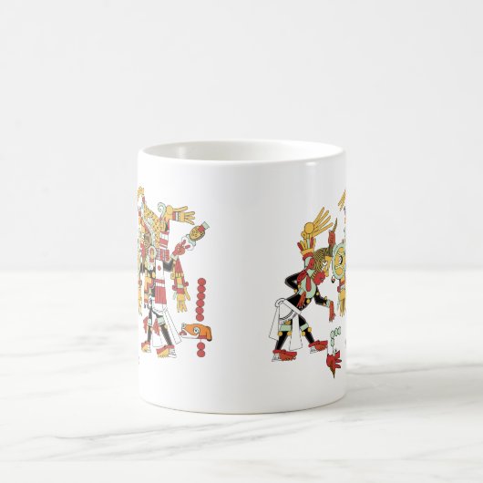 Ancient Mayan Mesoamerican Art Coffee Mok (Center)