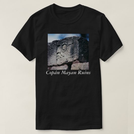 Ancient Mayan Ruins Copan Honduras Foto gemaakt T-shirt (Design voorkant)