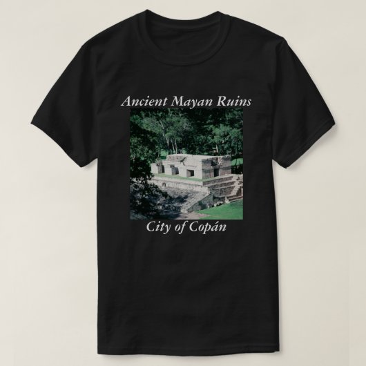 Ancient Mayan Ruins Copan Photo Ontworpen T-shirt (Design voorkant)