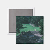 Ancient Mayan Ruins Grass Courtyard en Structures Magneet (Voorkant / Achterkant)