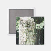 Ancient Mayan Ruins Photo Ontworpen plein Magneet (Voorkant / Achterkant)