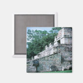 Ancient Mayan Ruins Square Photo Ontworpen kleur Magneet (Voorkant / Achterkant)