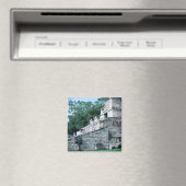 Ancient Mayan Ruins Square Photo Ontworpen kleur Magneet (Insitu (Vaatwasser))