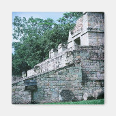 Ancient Mayan Ruins Square Photo Ontworpen kleur Magneet (Voorkant)