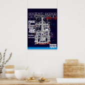 Ancient Mayan Space Astronaut Pakal Poster (Keuken)
