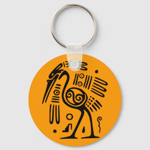 Ancient Mexicaans Motif Sleutelhanger