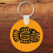 Ancient Mexican Fish Motif Sleutelhanger (Voorkant)