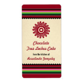 Ancient Mexican Sun Serape Kitchen Etiket (Voorkant)