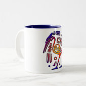 Ancient Mexico Design Tweekleurige Koffiemok (Voorkant links)