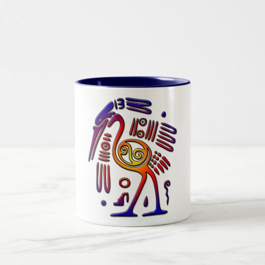 Ancient Mexico Design Tweekleurige Koffiemok (Center)