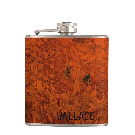 Ancient middeleeuws Hoesje van leder Heupfles (Voorkant)