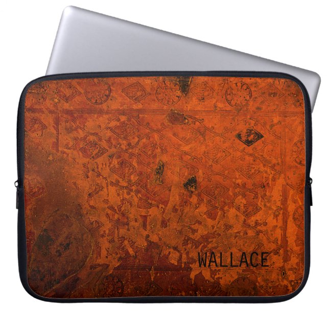 Ancient middeleeuws Hoesje van leder Laptop Sleeve (Voorkant)