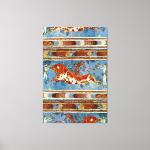 Ancient Minoan Crete Fresco Canvas Afdruk