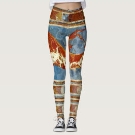 Ancient Minoan Crete Fresco Leggings