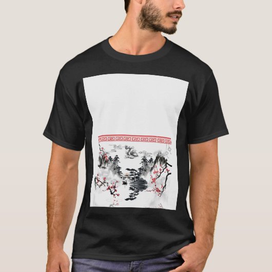 Ancient Misty Lake T-shirt (Voorkant)