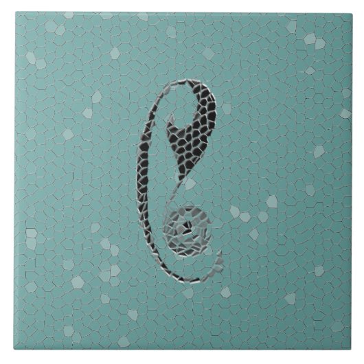 Ancient Monogram Letter C Ceramics Tegeltje (Voorkant)