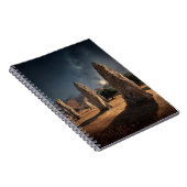 Ancient Monoliths Moonlit Starry Field Notebook Notitieboek (Rechterzijde)