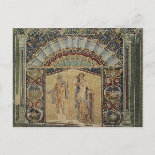 Ancient Mosaics Herculaneum Ruins Italy Briefkaart (Voorkant)