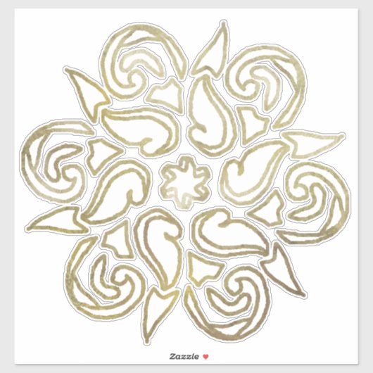 Ancient Mystery Mandala Gold Sticker (Vel)