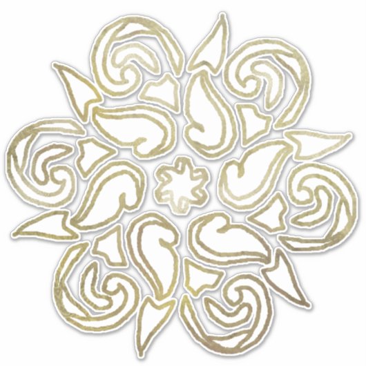 Ancient Mystery Mandala Gold Sticker (Voorkant)