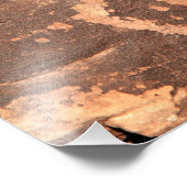 Ancient Native American Zuni Lizardman Petroglyph Foto Afdruk (Hoek)