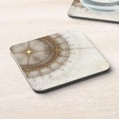 Ancient Nautical Chart, Grunge Bier Onderzetter (Linkerzijde)