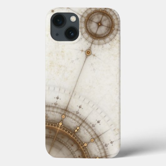 Ancient Nautical Chart, Grunge Case-Mate iPhone Case (Achterkant)