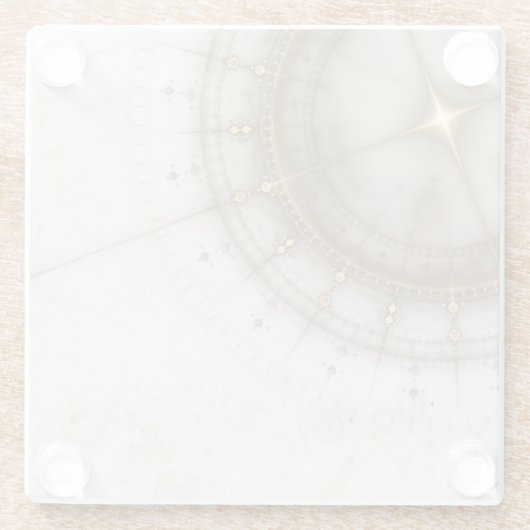 Ancient Nautical Chart, Grunge Glazen Onderzetter (Achterkant)