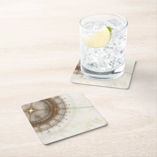 Ancient Nautical Chart, Grunge Kartonnen Onderzetters (Insitu)