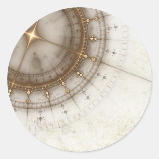 Ancient Nautical Chart, Grunge Ronde Sticker (Voorkant)