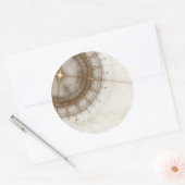 Ancient Nautical Chart, Grunge Ronde Sticker (Envelop)