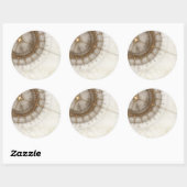 Ancient Nautical Chart, Grunge Ronde Sticker (Vel)