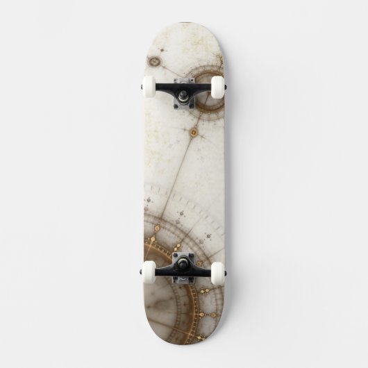 Ancient Nautical Chart, Grunge Skateboard (Voorkant)